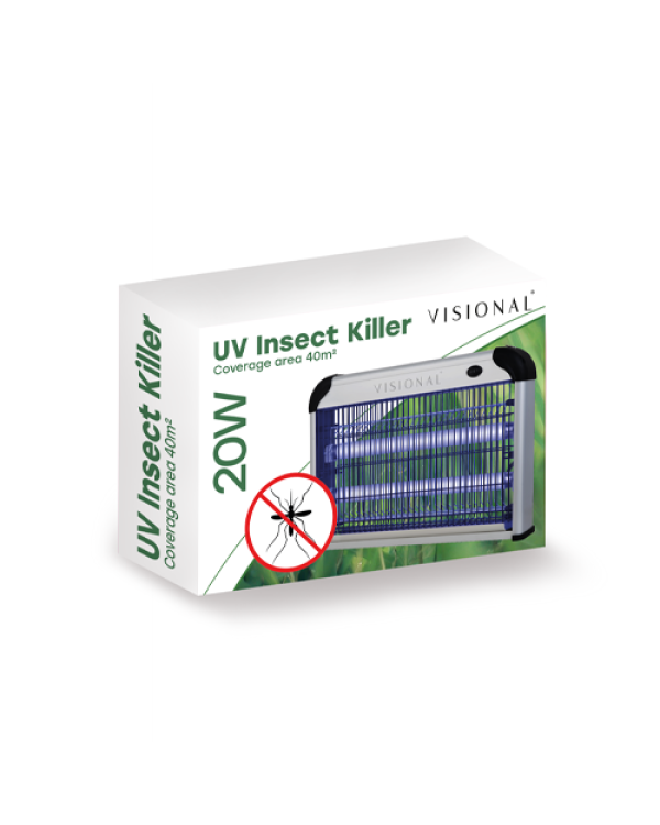 Лампа для уничтожения насекомых, 20W, до 40 m2, 38x28x8см