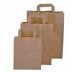 Крафтовые пакеты с плоской ручкой - 26x12x35 см 