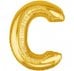 Шарик воздушный буква c цвет золото