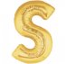 Шарик воздушный буква s цвет золото