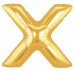 Шарик воздушный буква x цвет золото
