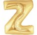 Шарик воздушный буква z цвет золото