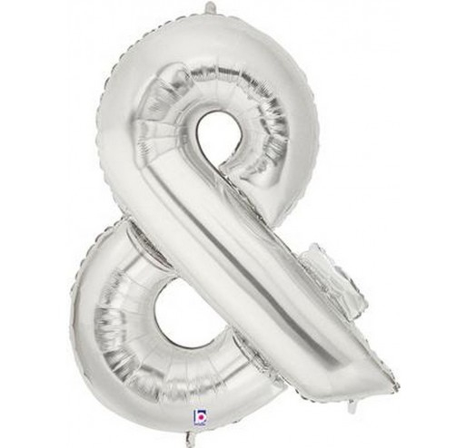 Шарик воздушный буква &amp; цвет серебряный