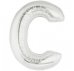 Шарик воздушный буква c цвет серебряный