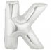 Шарик воздушный буква k цвет серебряный
