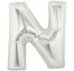 Шарик воздушный буква n цвет серебряный