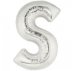 Шарик воздушный буква s цвет серебряный