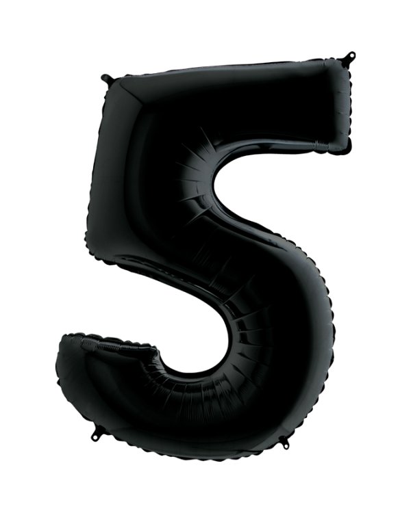 Шарик воздушный Цифра 5 цвет черный
