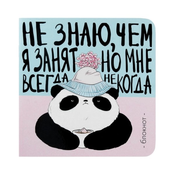 Блокнот Пандыч (розово-голубой).Не знаю,чем я занят,но мне всегда некогда (16+)