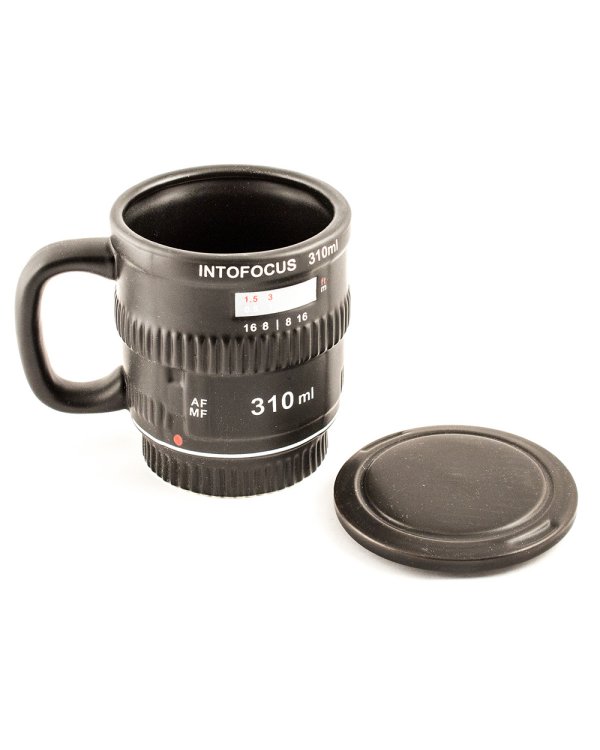 Кружка "Фотообъектив с крышкой", белая 