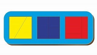 Рамка-вкладыш "Сложи квадрат. 3 квадрата. Уровень 1"