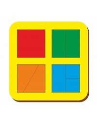 Рамка-вкладыш "Сложи квадрат. 4 квадрата. Уровень 1"