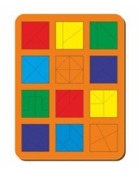 Рамка-вкладыш "Сложи квадрат. 12 квадратов. Уровень 2"