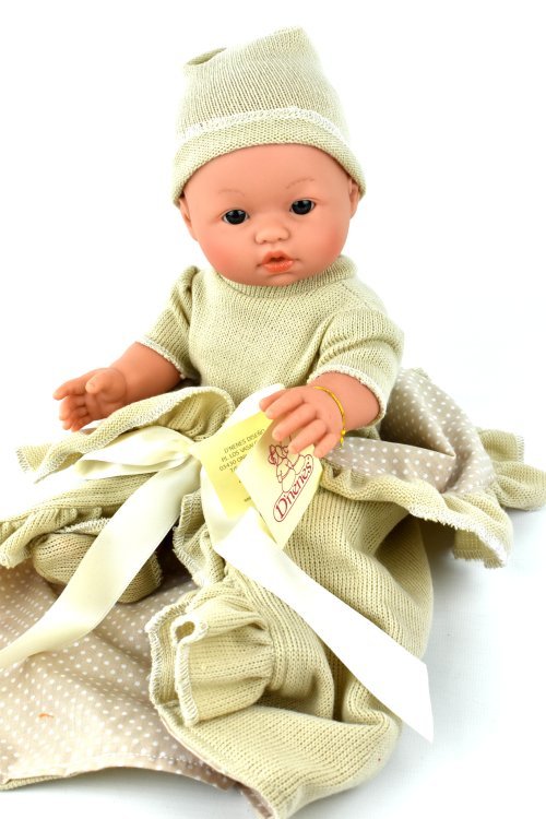 Кукла-пупс "Коки" с пледом, арт. 53740, 34 см