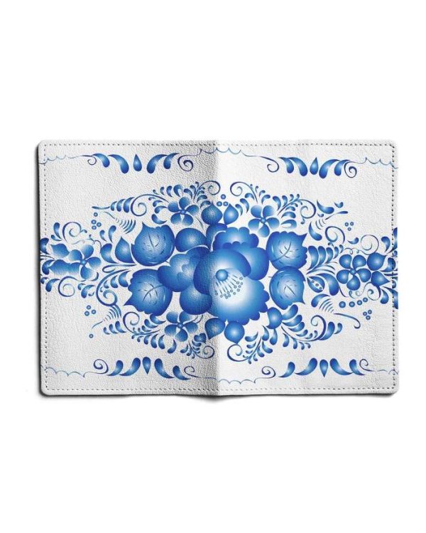 Обложка для паспорта  «ГЖЕЛЬ» 