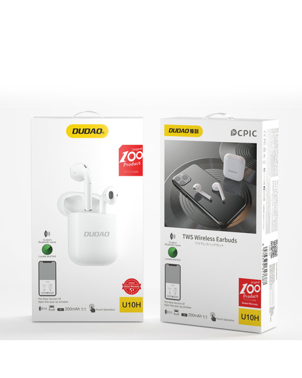 Dudao U10B TWS earphones white