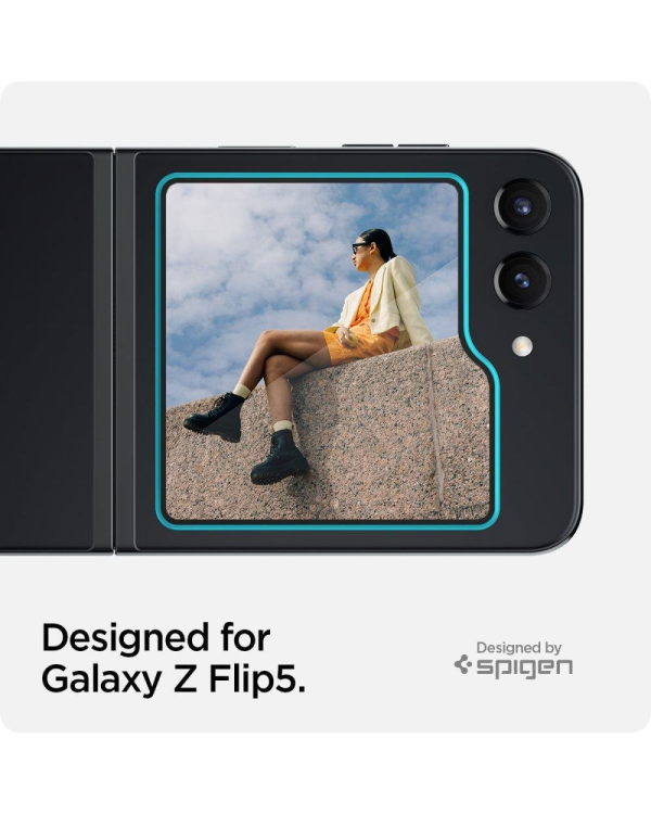 Закаленное стекло Spigen для Samsung Galaxy Z Flip 5 | 2 шт | прозрачное