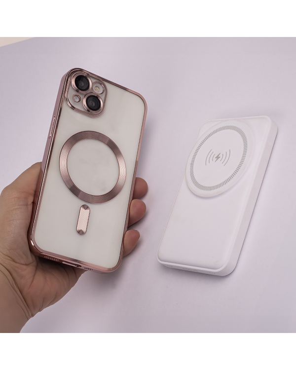 Forever MACS-100 magnetic wireless charging station with power bank white 5in1