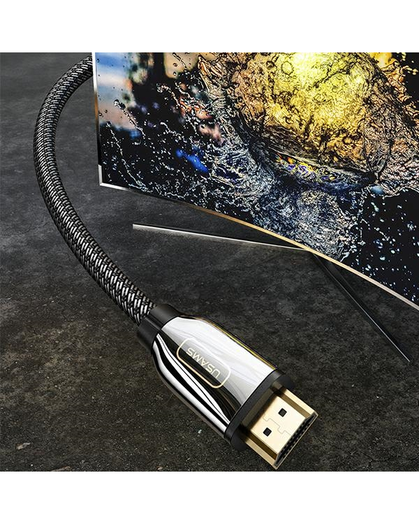 Кабель HDMI USAMS - HDMI 2.1 U67 2m 8K black|black Ultra HD SJ497HD01 (US-SJ497)