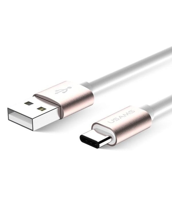 Usams U-GEE Универсальный силиконовый USB Кабель 1m данных и заряда на Type-C Белый