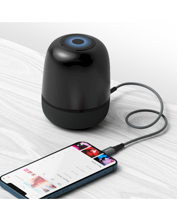 Acefast audio cable MFI Lightning - 3.5mm mini jack (male) 1.2m, AUX gray (C1-06 deep space gray)