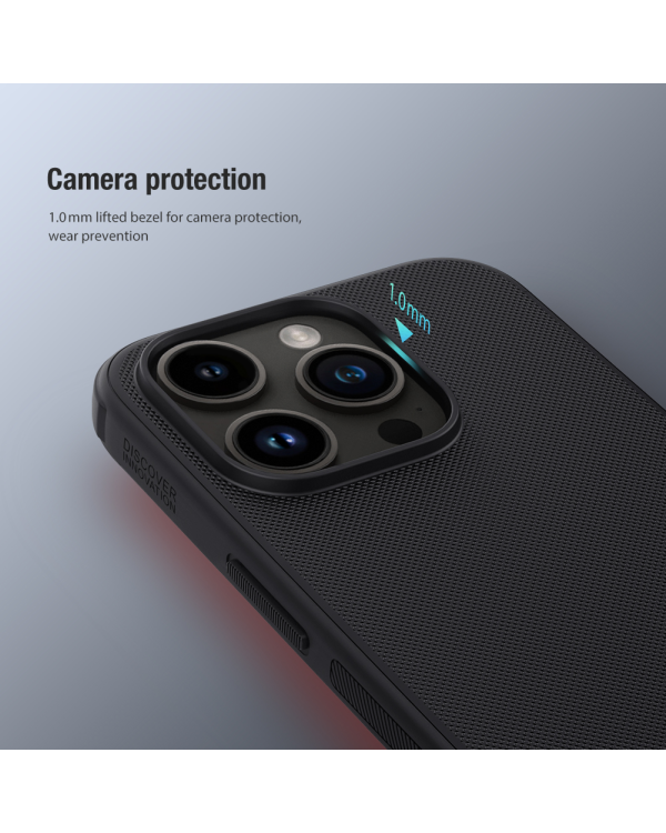 Nillkin Super Frosted PRO Back Cover for Apple iPhone 15 Pro Black (Without Logo Cutout)