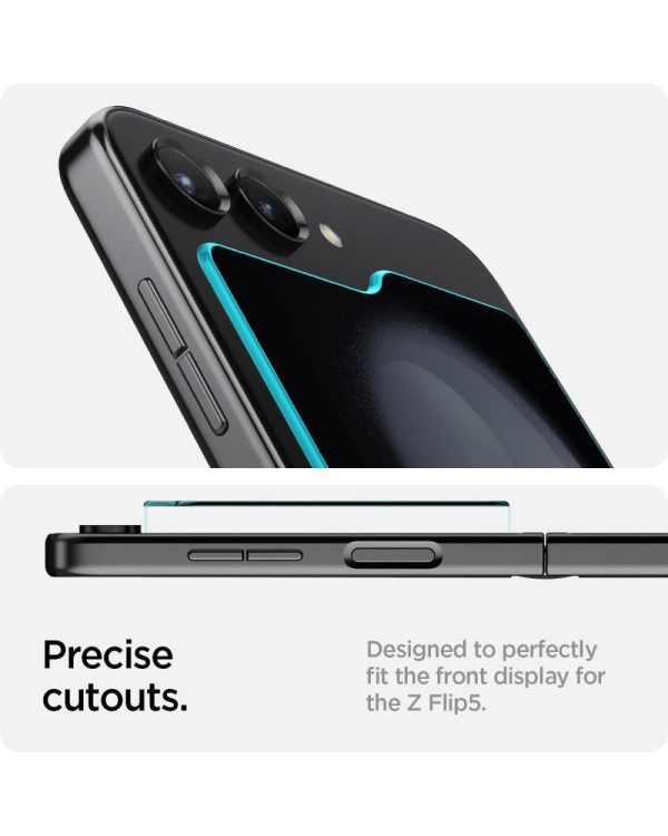 Закаленное стекло Spigen для Samsung Galaxy Z Flip 5 | 2 шт | прозрачное