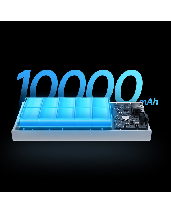 Baseus Adaman2 power bank with digital display 10000mAh 30W 2 x USB | 1x USB Type C Power Delivery Quick Charge SCP white (PPAD040002)