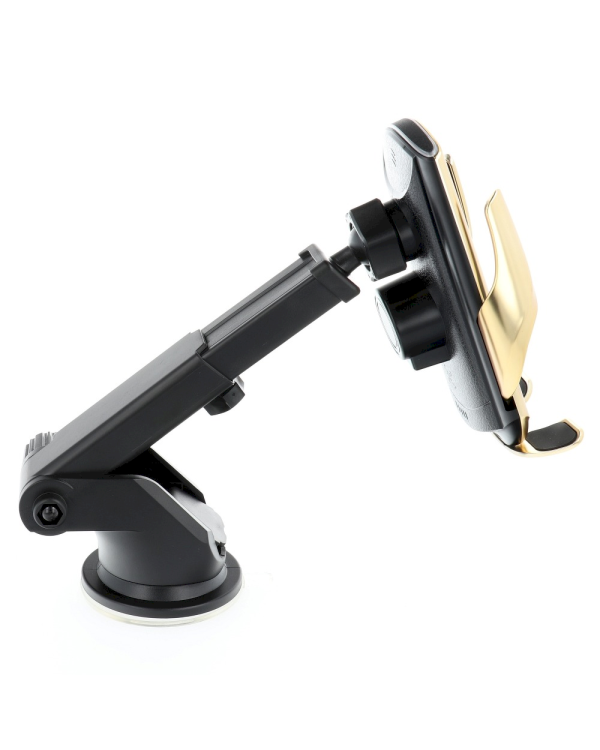 Fusion HS3 Автомобильный держатель с автоматическим датчиком беспроводной зарядки золотой