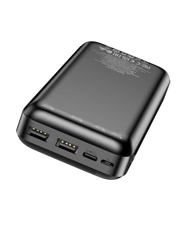 Borofone Power Bank 20000mAh BJ27A Pindar - 2xUSB - black