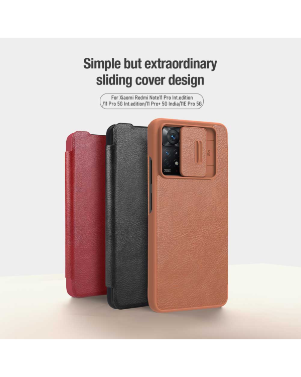 Nillkin Qin Book PRO Case for Xiaomi Redmi Note 11 Pro|11 Pro 5G Black