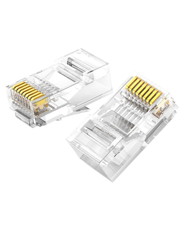 Ugreen 10x разъем соединительный конец RJ45 8P8C Cat 6 прозрачный (50961)