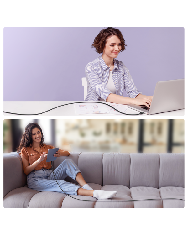 USB C - Кабель USB C 100 Вт 1,2 м Joyroom S-CC100A14 - Черный