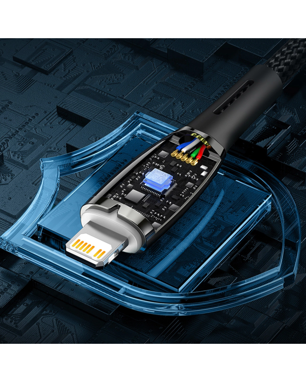Baseus Glimmer Series Fast Charging Cable USB-A - USB-C 100W 480Mbps 2m black
