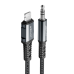 Acefast audio cable MFI Lightning - 3.5mm mini jack (male) 1.2m, AUX gray (C1-06 deep space gray)