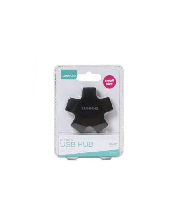 Omega OUH24SB Хаб 1 x 5 USB Разделитель Черный (Звезда)
