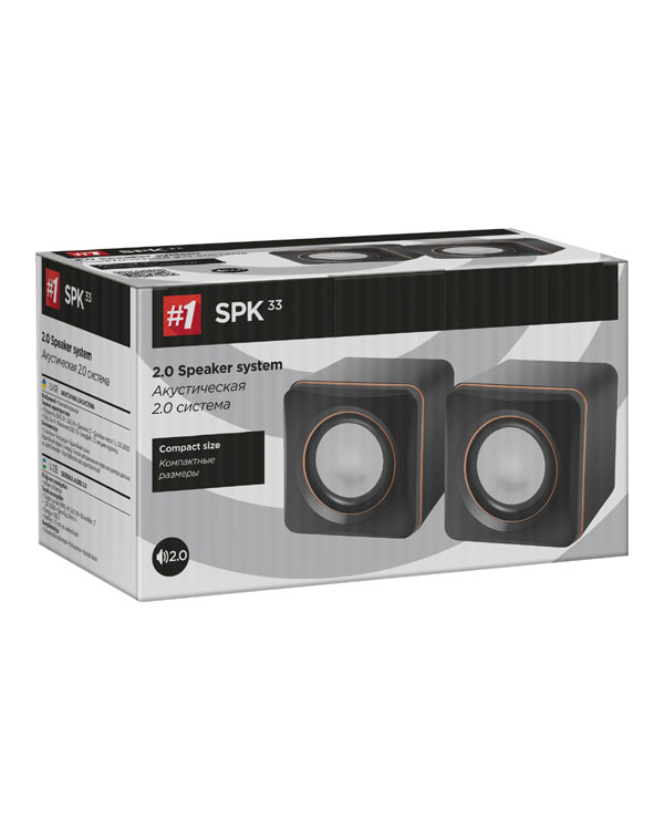 Мультимедийные колонки Defender SPK-33 3,5 мм / USB, черные