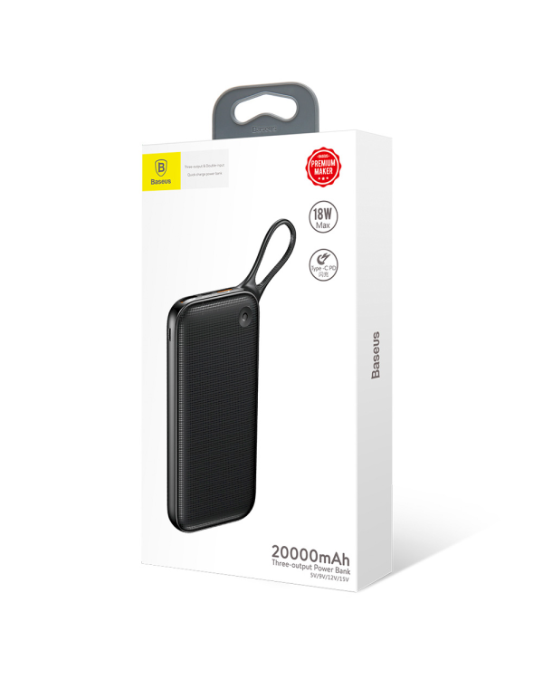 Baseus Powerful PPKC-A01 Портативный аккумулятор 20000 mAh / 18W / 12V / 3A Черный