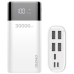 Dudao power bank 4x USB 30000mAh with LCD 4A white (K8Max white)