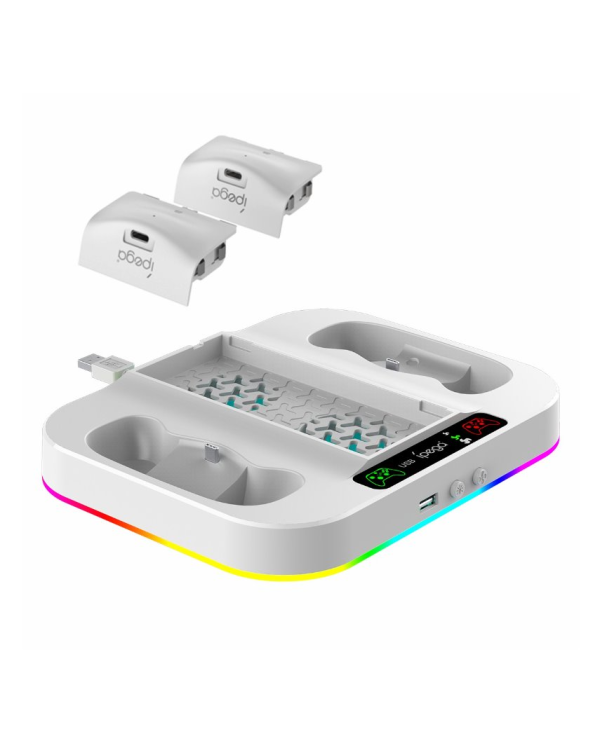 iPega XBS012S Multifunctional Charging and Cooling RGB Stand for Xbox Series S + 2pcs Batteries (Damaged Package)