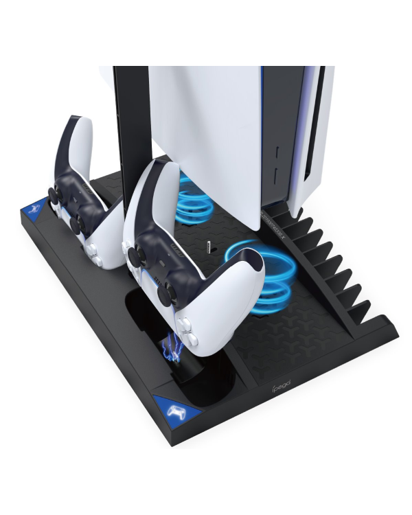 iPega P5013 Charger and Cooling Station for PS5 and PS5 Controller Black