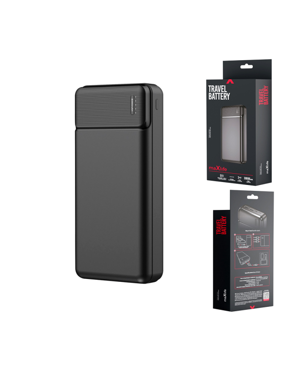 Maxlife power bank MXPB-01 30000 mAh black