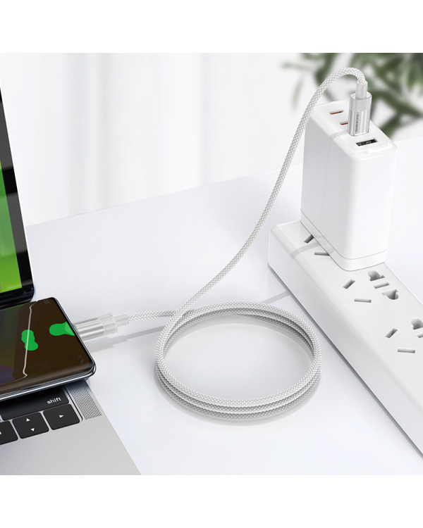 Кабель Borofone BU44 Sincero - тип C - тип C - 60W 3A 1,2 метра серый