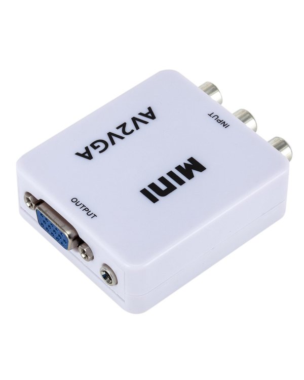 Fusion преобразователь сигнала RCA на  VGA (+ Аудио) Белый