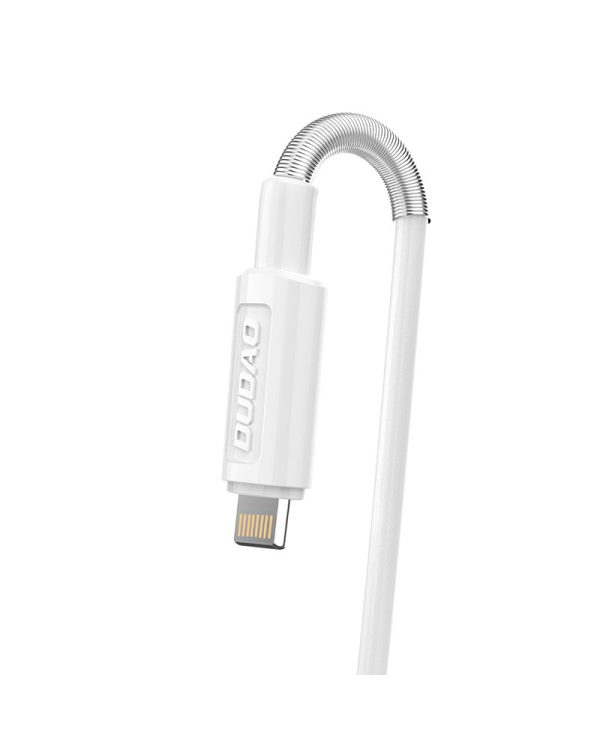 Dudao 2x USB Home Travel EU Adapter Wall Charger 5V/2.4A + Lightning cable white (A2EU + Lightning white)