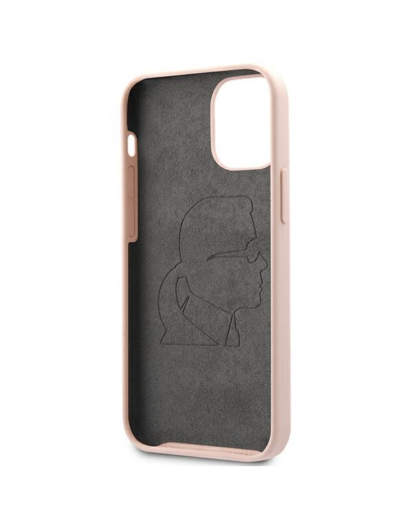 Karl Lagerfeld KLHCP12SSLFKPI iPhone 12 mini 5,4" hardcase jasnoróżowy|light pink Silicone Iconic