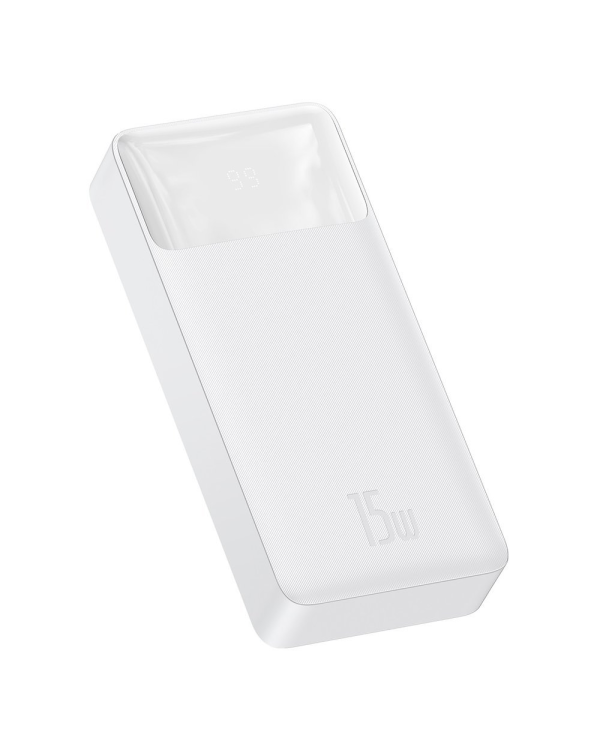 Повербанк Baseus PPDML-J02 Bipow 20000mAh 20W / 2x USB / USB Type C / micro USB / белый