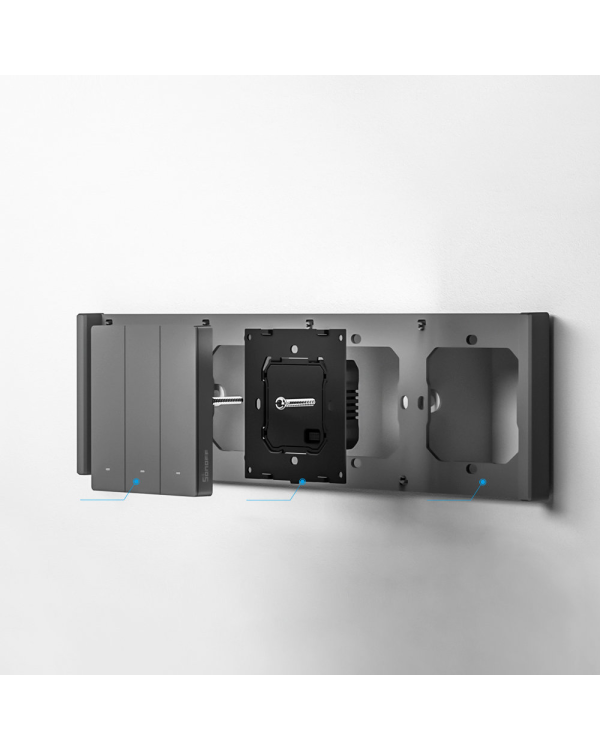 Sonoff умный 2-канальный Wi-Fi настенный выключатель черный (M5-2C-86)