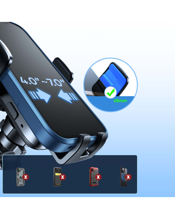 Joyroom JR-ZS246 Dual-Coil Wireless Car Charger Holder (Air Vent)-Black