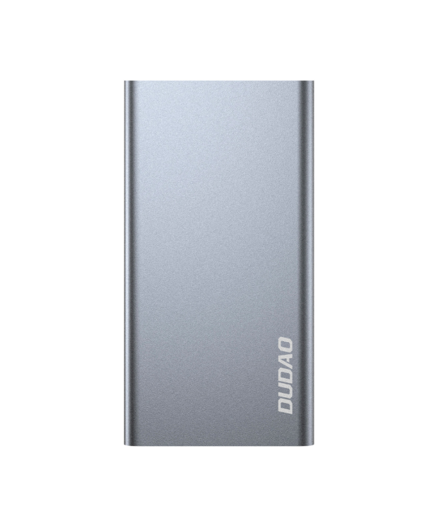 Металлический пауэрбанк Dudao с LED-индикатором 10000mAh серебристый (K5Pro)